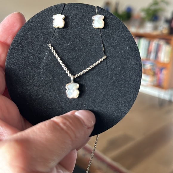 Tous Silver and faceted MOP Tous Color necklace and earrings - Picture 3 of 8